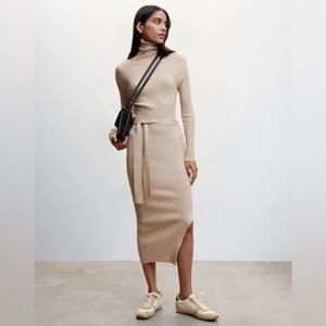 NWT Mango Turtleneck Dress with Belt